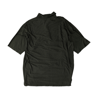 Gray Striped Short Sleeve Polo