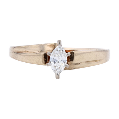 1/10 ctw 10K Yellow Gold Diamond Engagement Ring