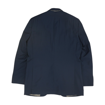 Navy Long Solid Sport Coat