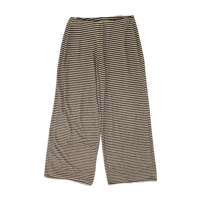 Brown Striped Wide Leg Pants