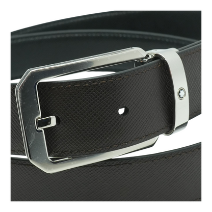 Reversible Black and Brown Saffiano Leather 30MM