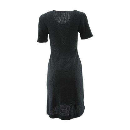 Black Solid Maxi Dress