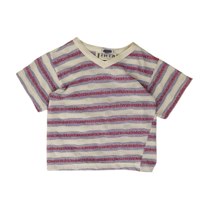 Vintage White Striped T-Shirt