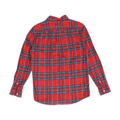 Red Plaid Long Sleeve Button Down