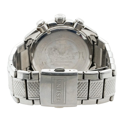 Silver Chronograph Stainless Steel Watch