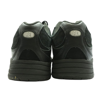 Black Leather Low Top Athletic Shoes
