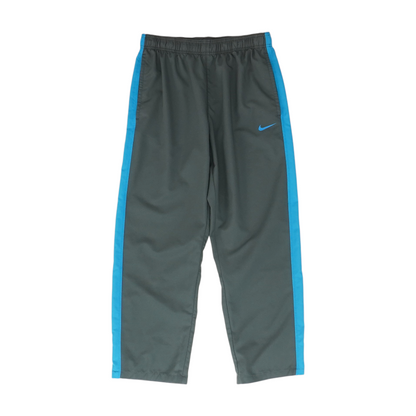 Gray Color Block Straight Pants