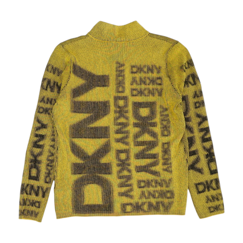 Yellow Striped 1/4 Zip Pullover