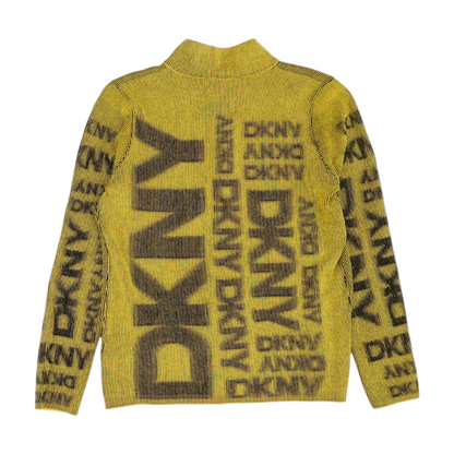 Yellow Striped 1/4 Zip Pullover