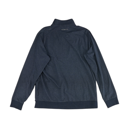 Blue Solid 1/4 Zip Pullover