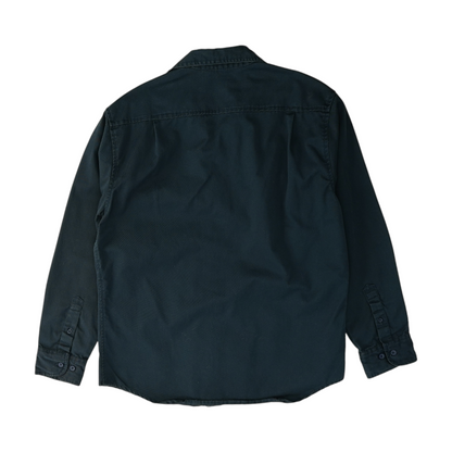 Navy Solid Long Sleeve Button Down