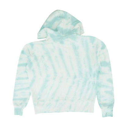 Blue Tie-Dye Hoodie Pullover