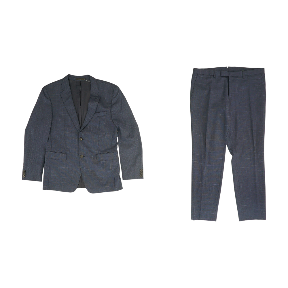 Navy Print Suit