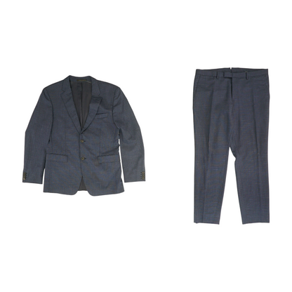 Navy Print Suit