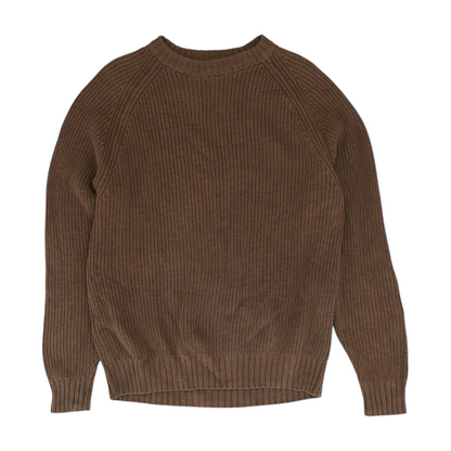 Brown Solid Pullover Sweater