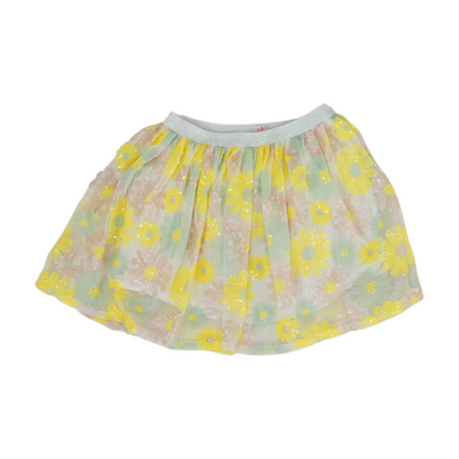 White Floral Skirt