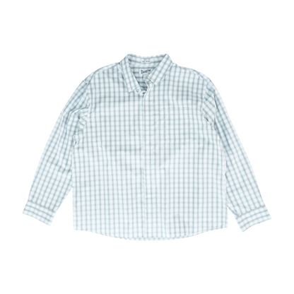 Gray Plaid Long Sleeve Button Down