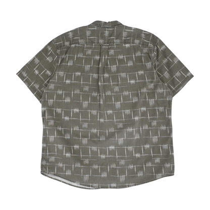 Charcoal Tall Print Short Sleeve Button Down