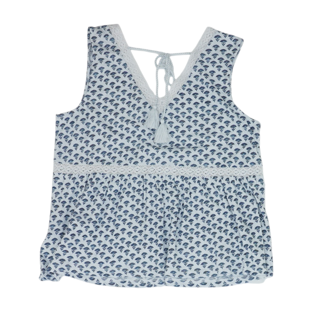 Lucky Brand Blue Abstract Blouse – Image 2