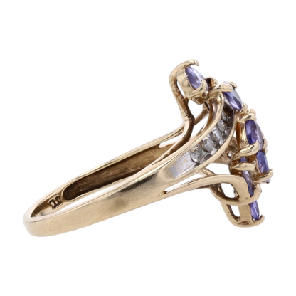 10K Yellow Gold Diamond Fashion Ring