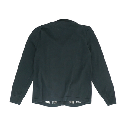 Black Solid Cardigan Sweater