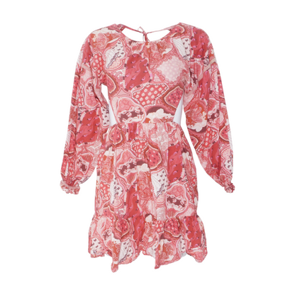 Pink Print Mini Dress
