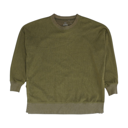 Green Solid Sweatshirt Pullover