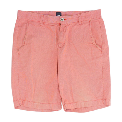 Red Striped Chino Shorts