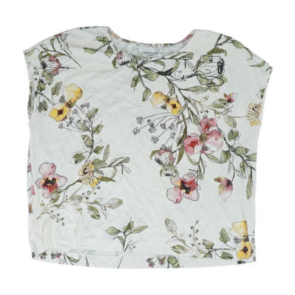 White Plus Floral Blouse
