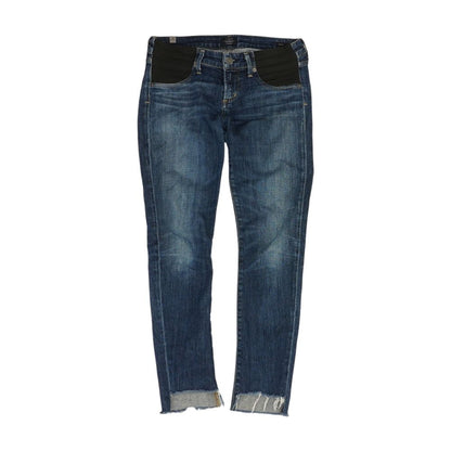 Blue Maternity Mid Rise Skinny Leg Jeans