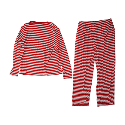 Red Striped Pajama Set