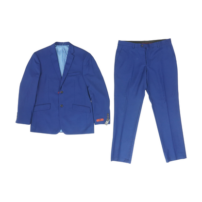 Blue Solid Suit