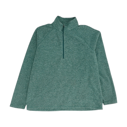 Green Solid 1/4 Zip Pullover