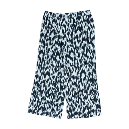 Black Abstract Wide Leg Pants