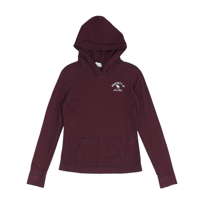 Maroon Solid Hoodie Pullover