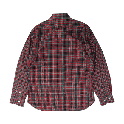 Red Plaid Long Sleeve Button Down