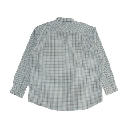 White Check Long Sleeve Button Down