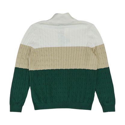 Multi Color Block Cardigan Sweater