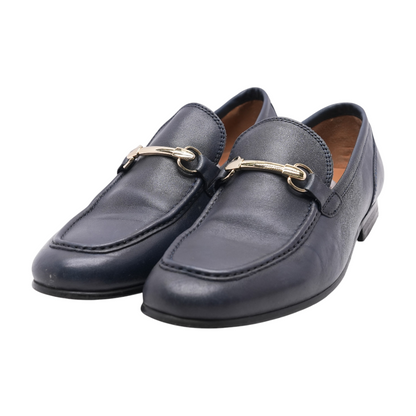 Navy Slip-On Dress Shoes
