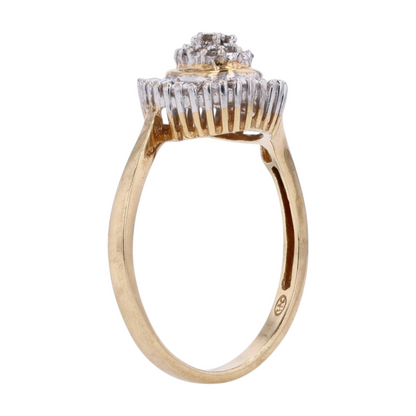 10K Two-Tone Gold Diamond Fashion Ring