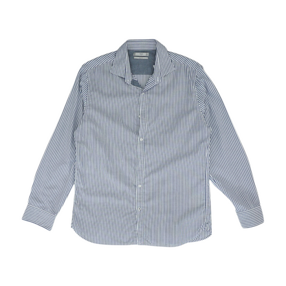 Blue Striped Long Sleeve Button Down