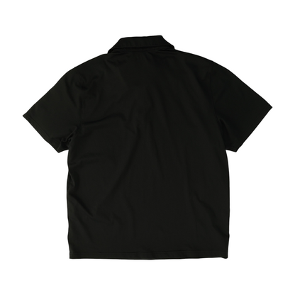 Black Solid Short Sleeve Polo