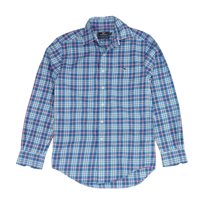 Blue Plaid Long Sleeve Button Down