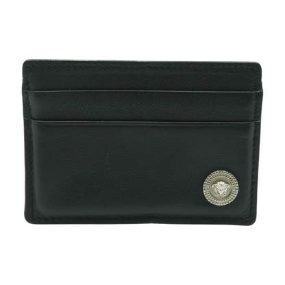 Black La Medusa Leather Card Holder