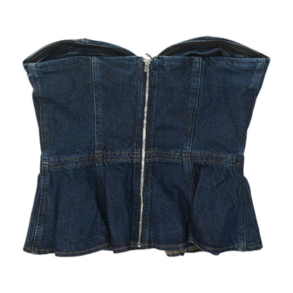 Blue Cropped Blouse