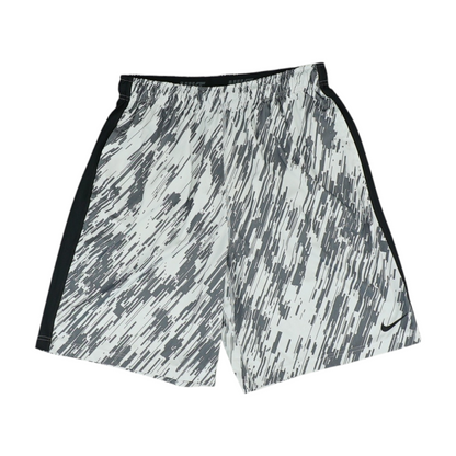 White Print Active Shorts