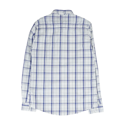 Blue Plaid Long Sleeve Button Down