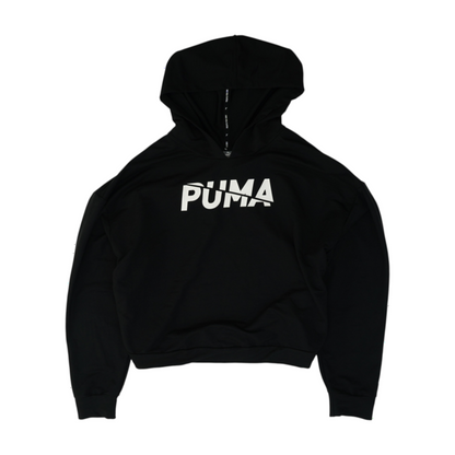 Black Plus Size Solid Hoodie Pullover