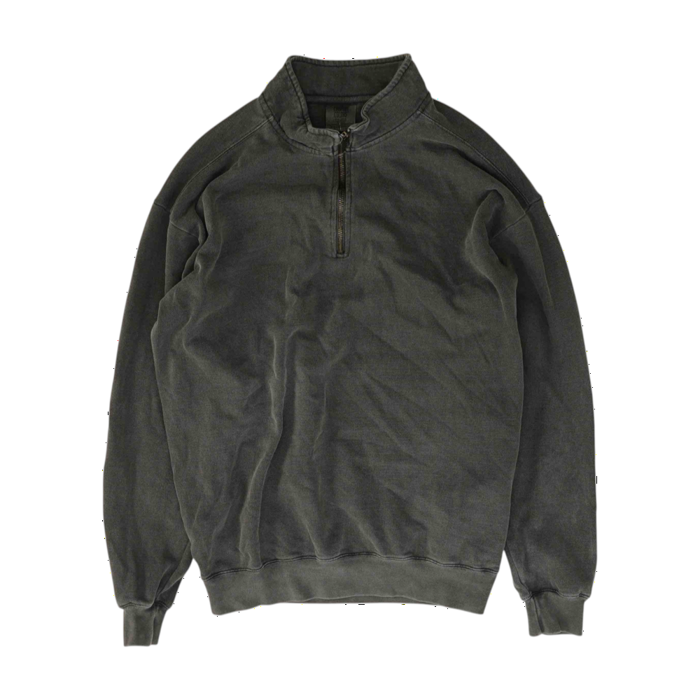 Gray Solid 1/4 Zip Pullover