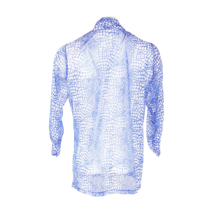 Blue Animal Print Cardigan